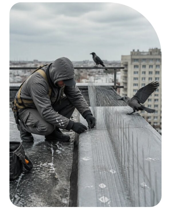 Защита от ворон под ключ в Ишиме по цене от 5197 р. | Сенат-Шм